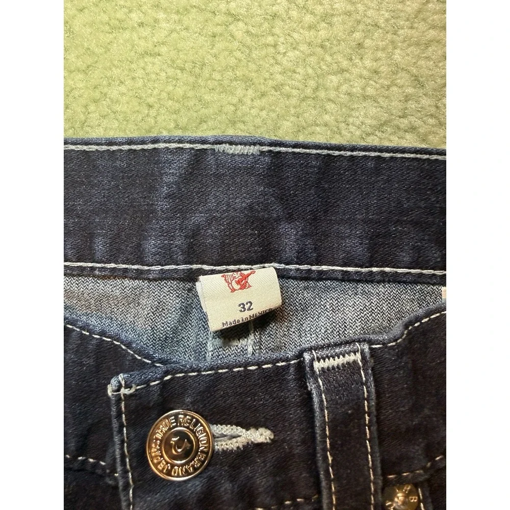 True Religion Genon Relaxed Fit Dark Wash Jeans size 32x27